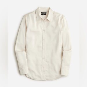 J. Crew Slim-fit drapey shirt in luster crepe